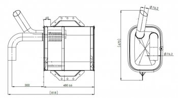 18 549 р. Глушитель MERCEDES Atego 712-1517 дв.OM904LA прямоугольный E-line DINEX DINEX 51353  с доставкой в г. Вологда. Увеличить фотографию 3