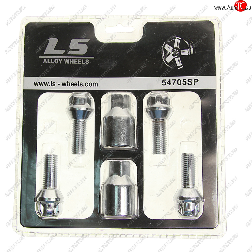 959 р. Болт колеса М12х1.5х27 секретки конус 2 ключа LS WHEELS LS WHEELS 54705sp  с доставкой в г. Вологда