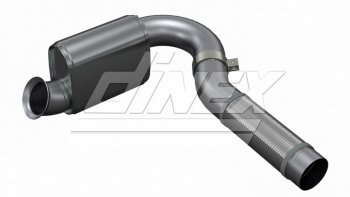 Труба выхлопная глушителя КАМАЗ-5490 MERCEDES с гофрой (нерж.1,5 мм) и резонатором E-line DINEX DINEX 5aa014 DINEX 5aa014