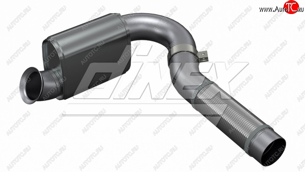 42 799 р. Труба выхлопная глушителя КАМАЗ-5490 MERCEDES с гофрой (нерж.1,5 мм) и резонатором E-line DINEX DINEX 5aa014 DINEX 5aa014  с доставкой в г. Вологда