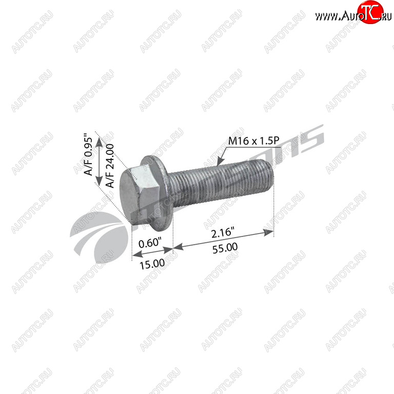 133 р. Болт SAF крепления суппорта (M16x1.5x55) MANSONS MANSONS 600.198  с доставкой в г. Вологда