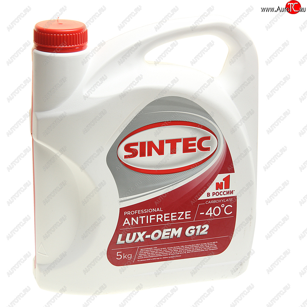 1 289 р. Антифриз красный -40C 5кг G12+ LUXE SINTEC SINTEC 614503  с доставкой в г. Вологда