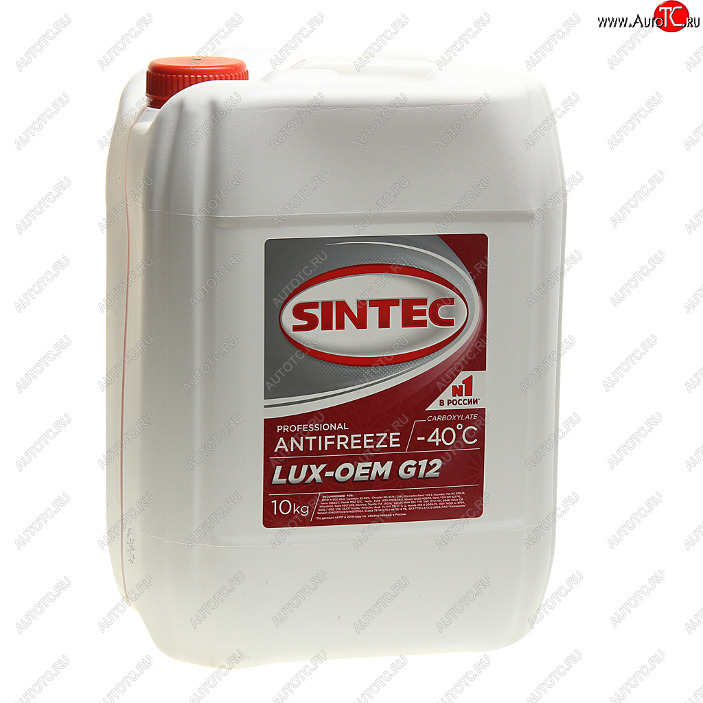2 559 р. Антифриз красный -40C 10кг G12+ LUXE SINTEC SINTEC 614504  с доставкой в г. Вологда