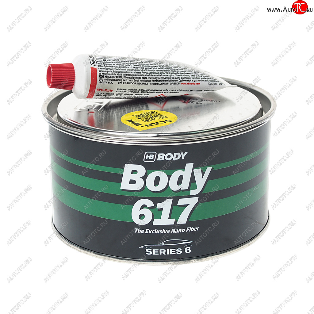 989 р. Шпатлевка со стекловолокном HB PROLINE 617 1кг BODY BODY 6170600001  с доставкой в г. Вологда