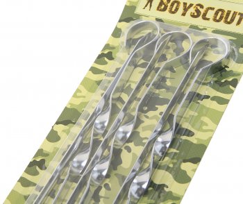 839 р. Шампур 600мм угловой (6шт.) BOYSCOUT BOYSCOUT 61907 BOYSCOUT 61907  с доставкой в г. Вологда. Увеличить фотографию 2