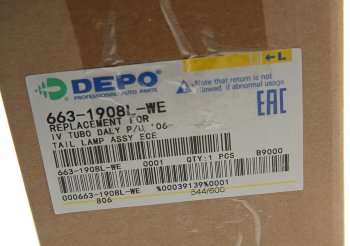 5 599 р. Фонарь задний IVECO Daily левый (с разъемом AMP) красно-белый DEPO DEPO 663-1908l-we  с доставкой в г. Вологда. Увеличить фотографию 5