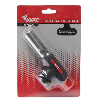 699 р. Горелка газовая под цанговый баллон с пьезоподжигом КУРС КУРС 67634  с доставкой в г. Вологда. Увеличить фотографию 2