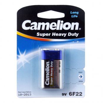 Батарейка KRONA 6F22 9V блистер 1шт. Saline CAMELION CAMELION 6f22-sp1g