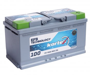 Аккумулятор KORTEX EFB 100Ач обратная полярность KORTEX 6ст100(0) smf600500