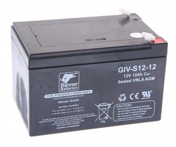 Аккумулятор BANNER GIV-S 12А/ч BANNER 6ст12 giv-s 12-12 BANNER 6ст12 giv-s 12-12