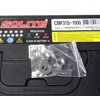21 549 р. Аккумулятор SOLITE 140Ач винтовые клеммы SOLITE 6ст140 31s-1000  с доставкой в г. Вологда. Увеличить фотографию 2