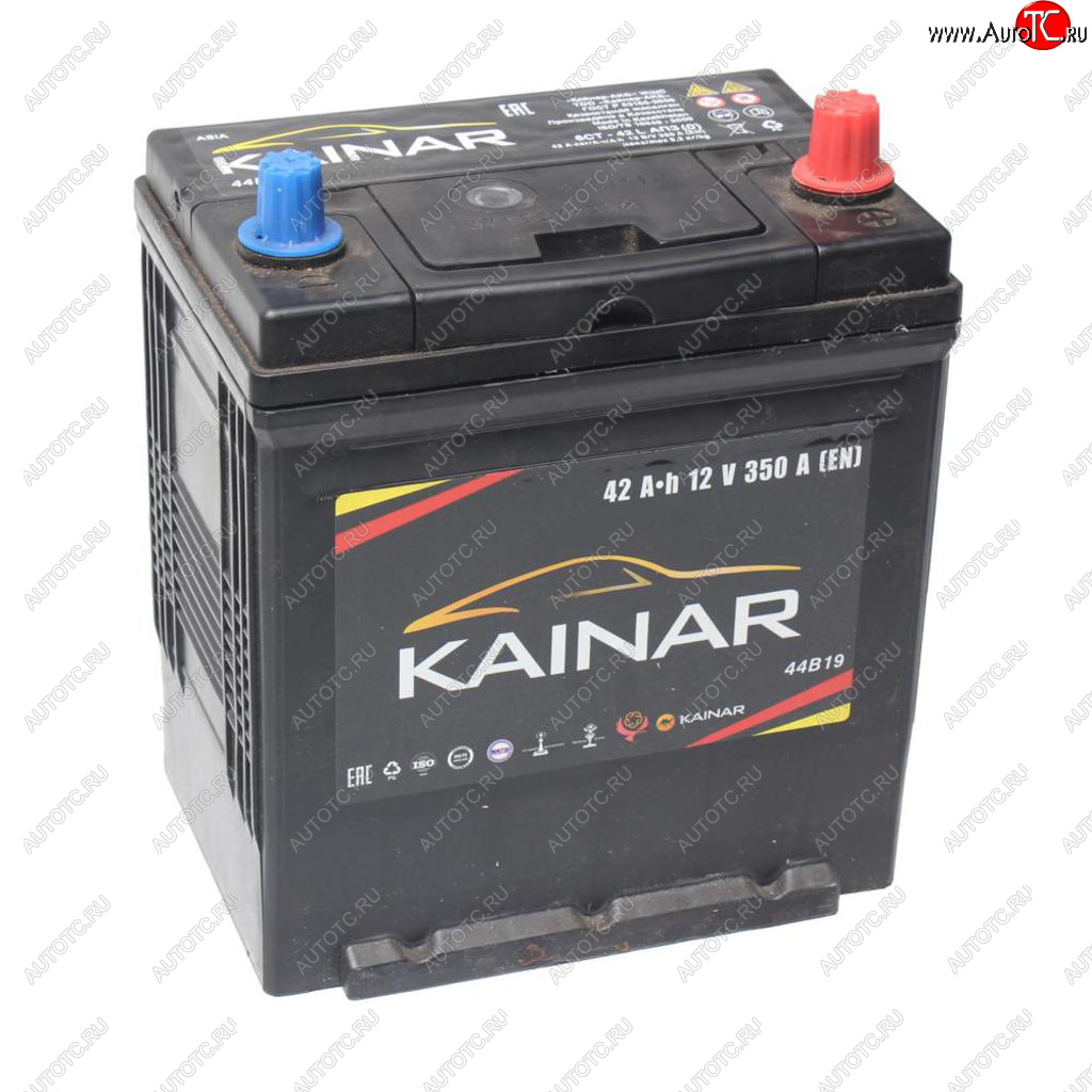 6 399 р. Аккумулятор KAINAR Asia 42Ач обратная полярность KAINAR 6ст42(0) 44b19l  с доставкой в г. Вологда