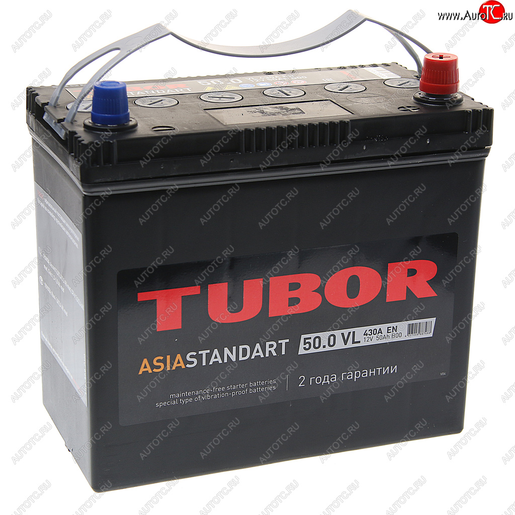 7 699 р. Аккумулятор TUBOR Asia Standart 50Ач обратная полярность TUBOR 6ст50(0) b24l  с доставкой в г. Вологда