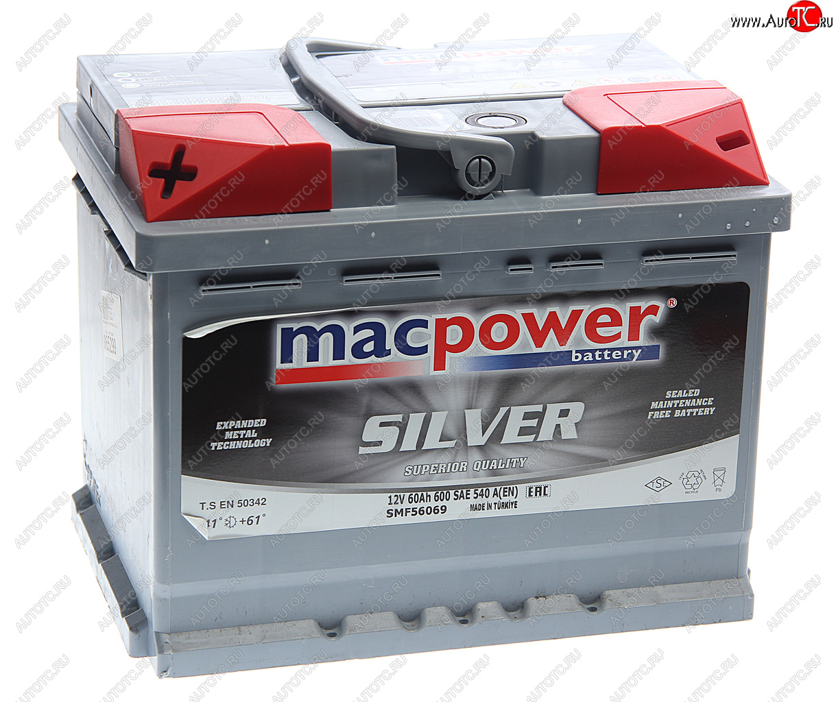 9 399 р. Аккумулятор MACPOWER 60Ач MACPOWER 6ст60(1) smf56069  с доставкой в г. Вологда