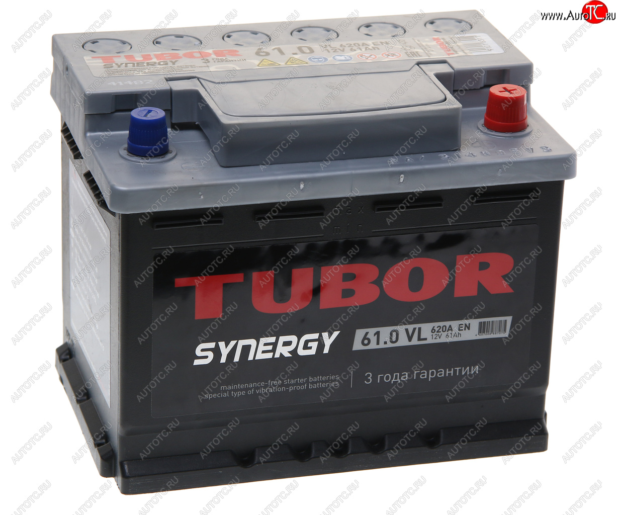 9 999 р. Аккумулятор TUBOR Synergy 61Ач обратная полярность TUBOR 6ст61(0)  с доставкой в г. Вологда