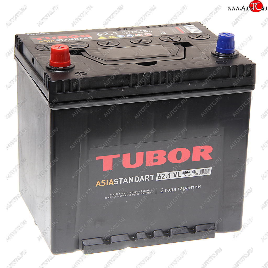 9 599 р. Аккумулятор TUBOR Asia Standart 62Ач TUBOR 6ст62(1) d23r  с доставкой в г. Вологда