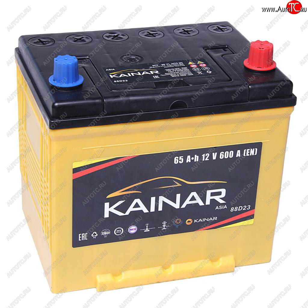 8 649 р. Аккумулятор KAINAR Asia 65Ач обратная полярность KAINAR 6ст65(0) 75d23l(88d23l)  с доставкой в г. Вологда