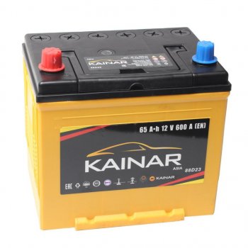 Аккумулятор KAINAR Asia 65Ач KAINAR 6ст65(1) 75d23r(88d23r)