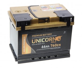 Аккумулятор UNICORN Gold 66Ач UNICORN 6ст66(1)