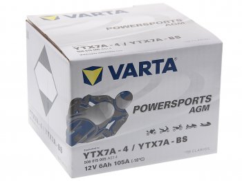 4 199 р. Аккумулятор VARTA MOTO AGM 6Ач VARTA 6ст6 ytx7a-4(bs)  с доставкой в г. Вологда. Увеличить фотографию 2