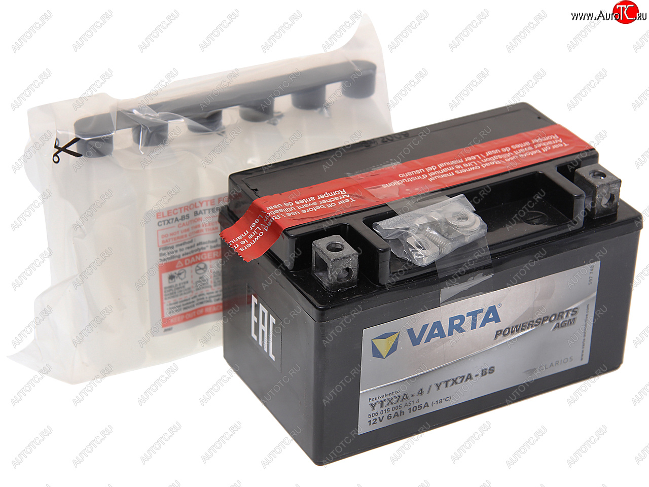 4 199 р. Аккумулятор VARTA MOTO AGM 6Ач VARTA 6ст6 ytx7a-4(bs)  с доставкой в г. Вологда