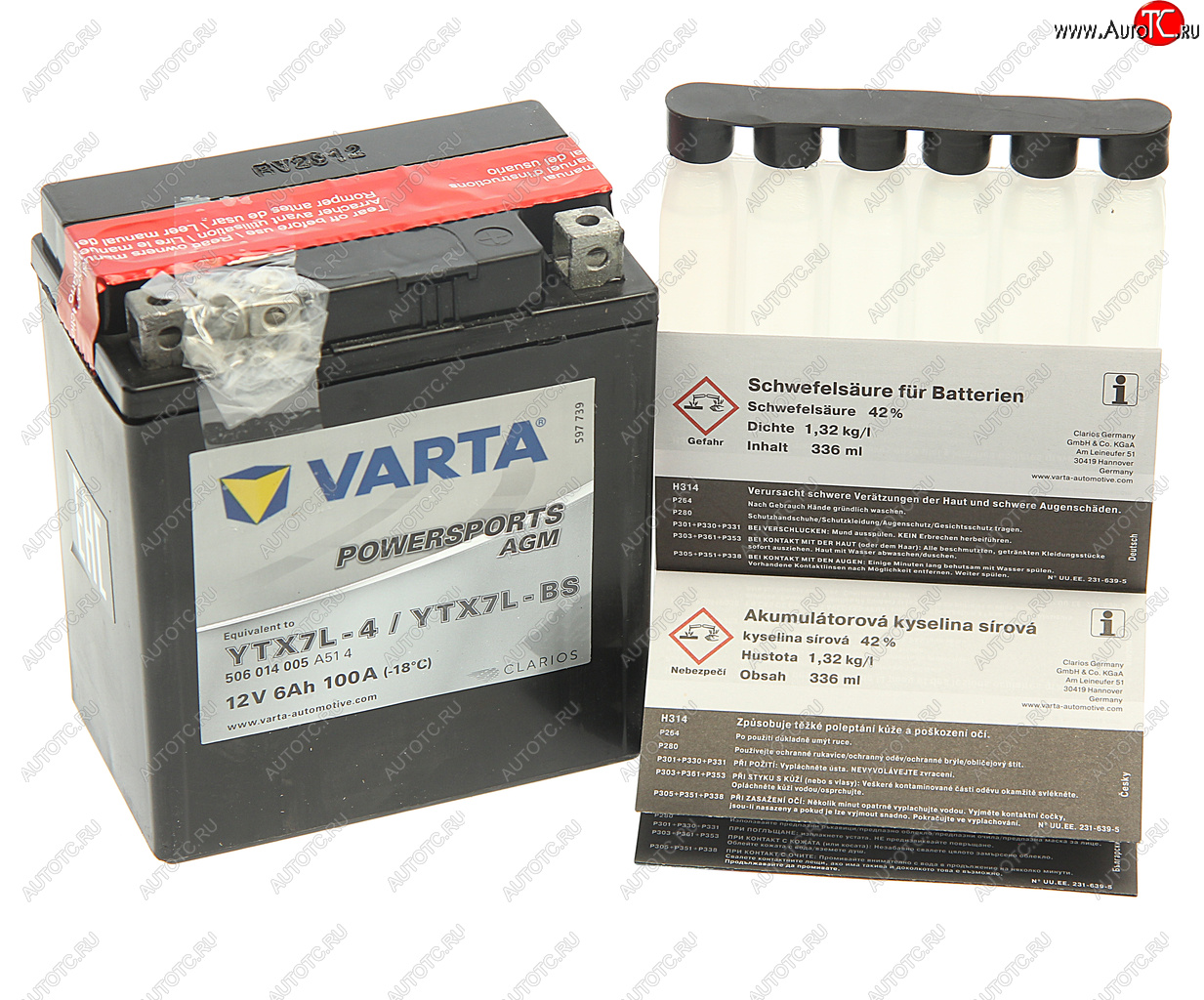 4 199 р. Аккумулятор VARTA MOTO AGM 6Ач VARTA 6ст6 ytx7l-4(bs)  с доставкой в г. Вологда