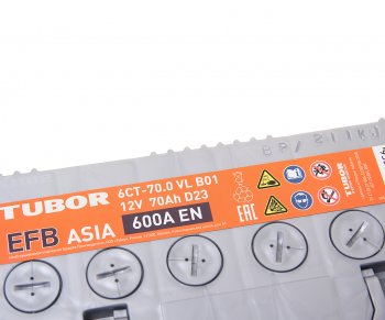 10 999 р. Аккумулятор TUBOR Asia Silver 70Ач обратная полярность TUBOR 6ст70(0) d23l  с доставкой в г. Вологда. Увеличить фотографию 2