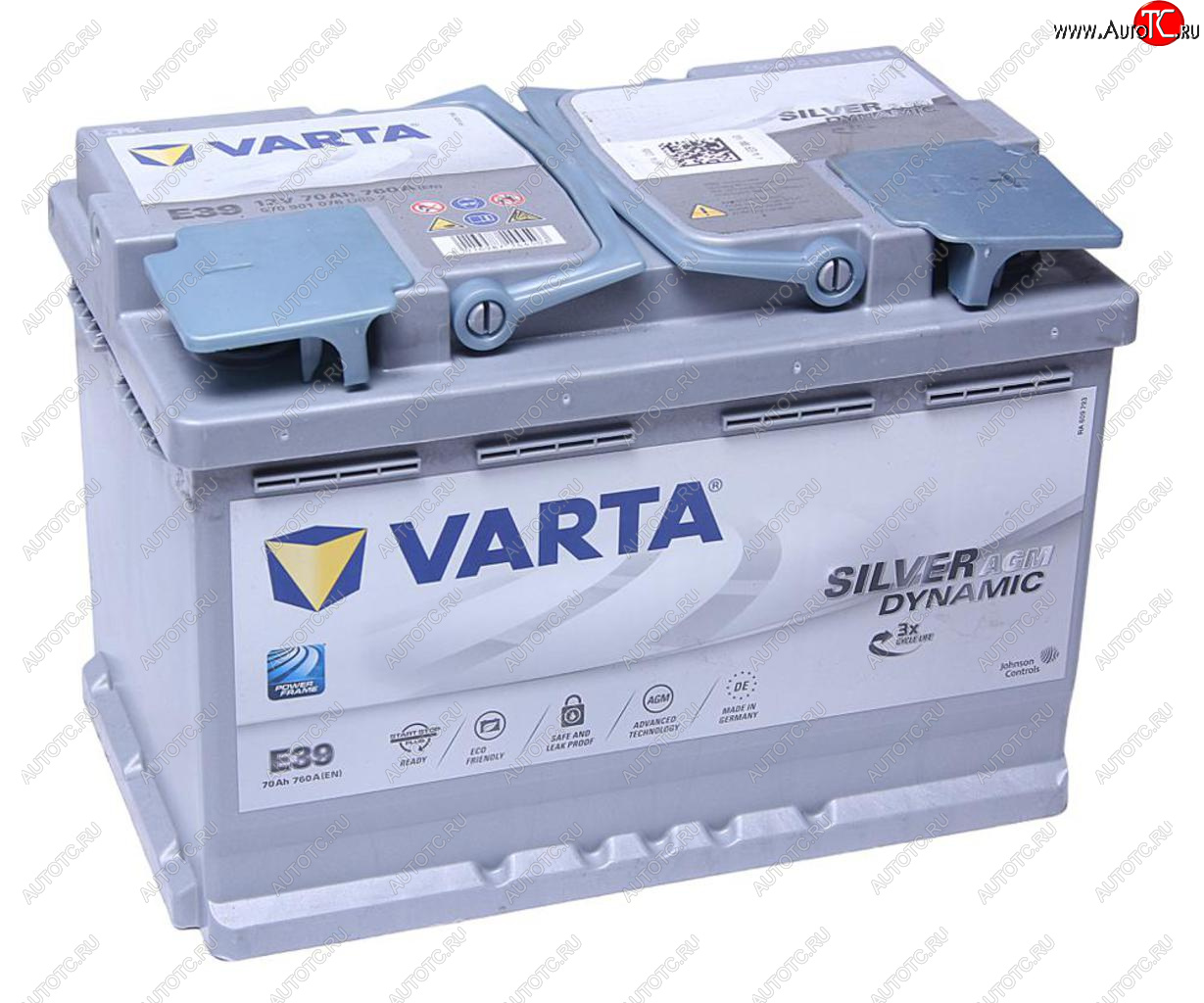 28 799 р. Аккумулятор VARTA Silver Dynamic AGM 70Ач обратная полярность VARTA 6ст70(0) e39 (a7)  с доставкой в г. Вологда