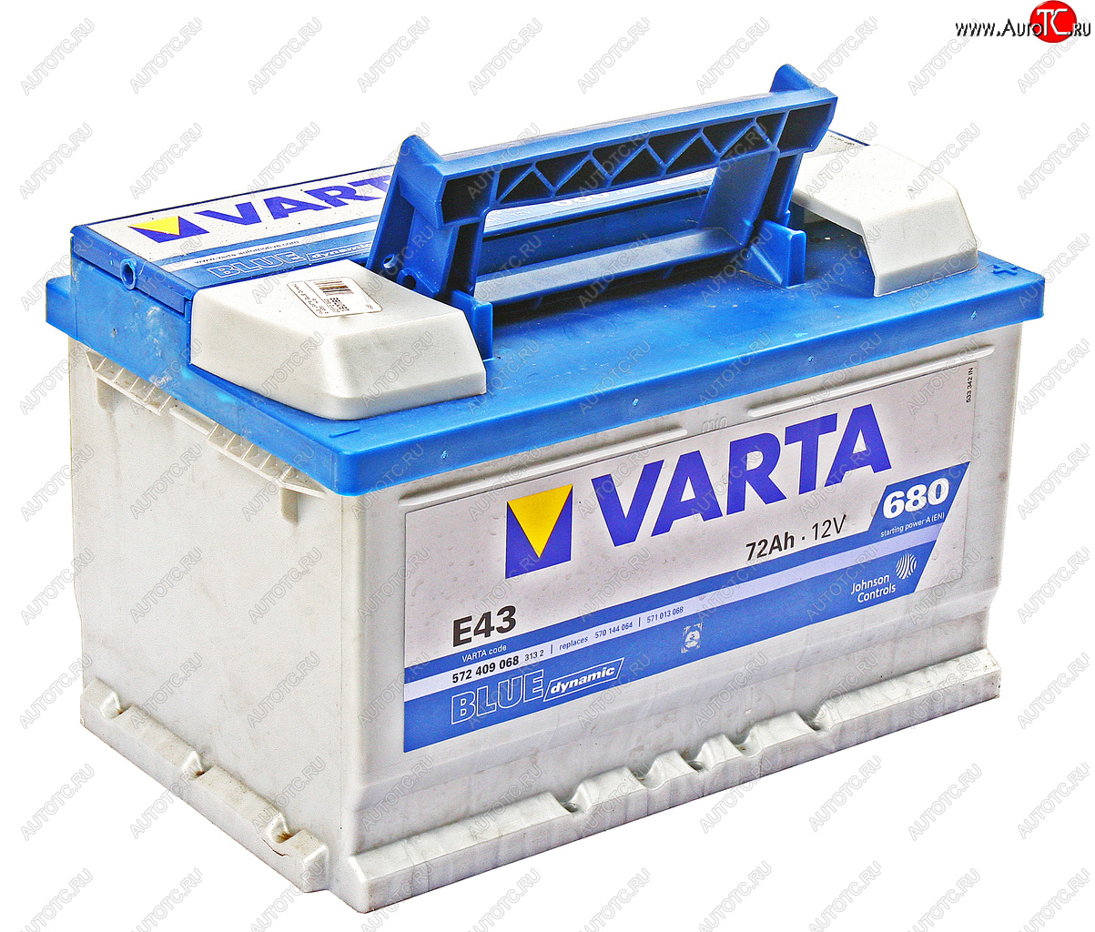 16 749 р. Аккумулятор VARTA Blue Dynamic 72Ач обратная полярность, низкий VARTA 6ст72(0) е43  с доставкой в г. Вологда