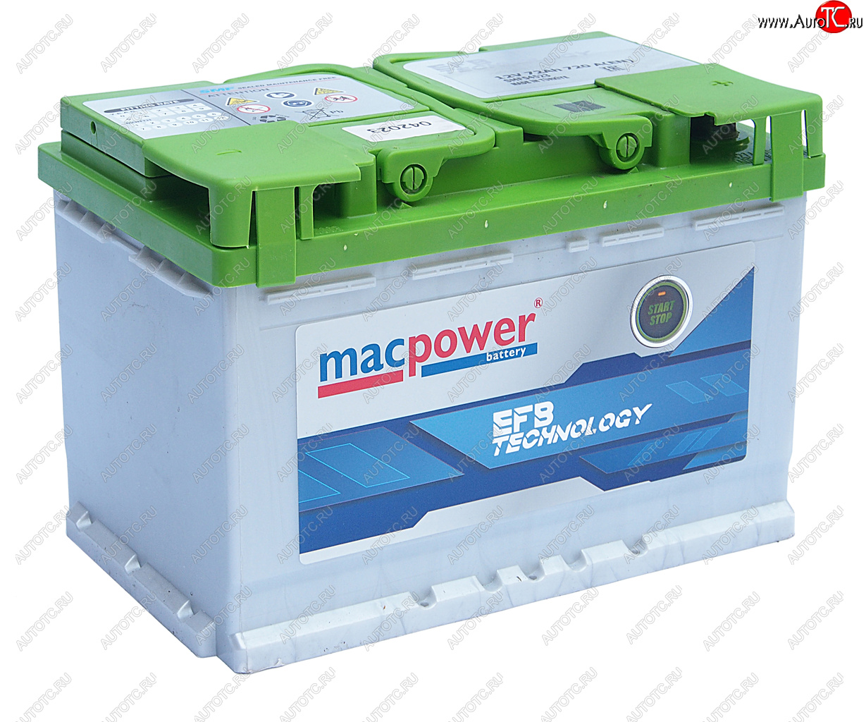 15 599 р. Аккумулятор MACPOWER EFB 72Ач обратная полярность MACPOWER 6ст72(0) smf54523  с доставкой в г. Вологда