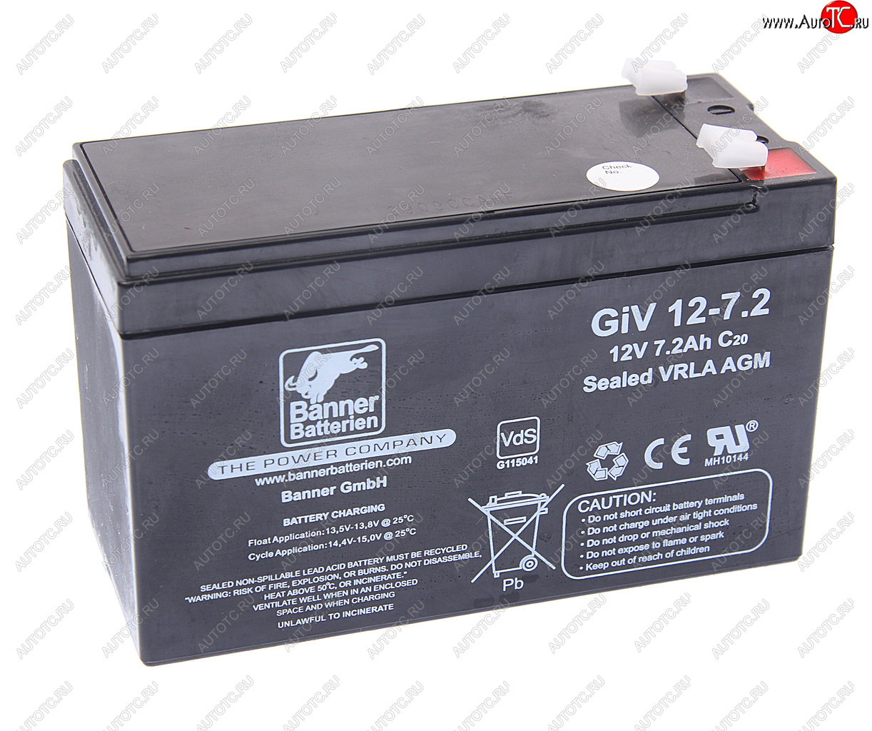 3 599 р. Аккумулятор BANNER GIV 7.2Ач BANNER 6ст7,2 giv 12-7,2  с доставкой в г. Вологда