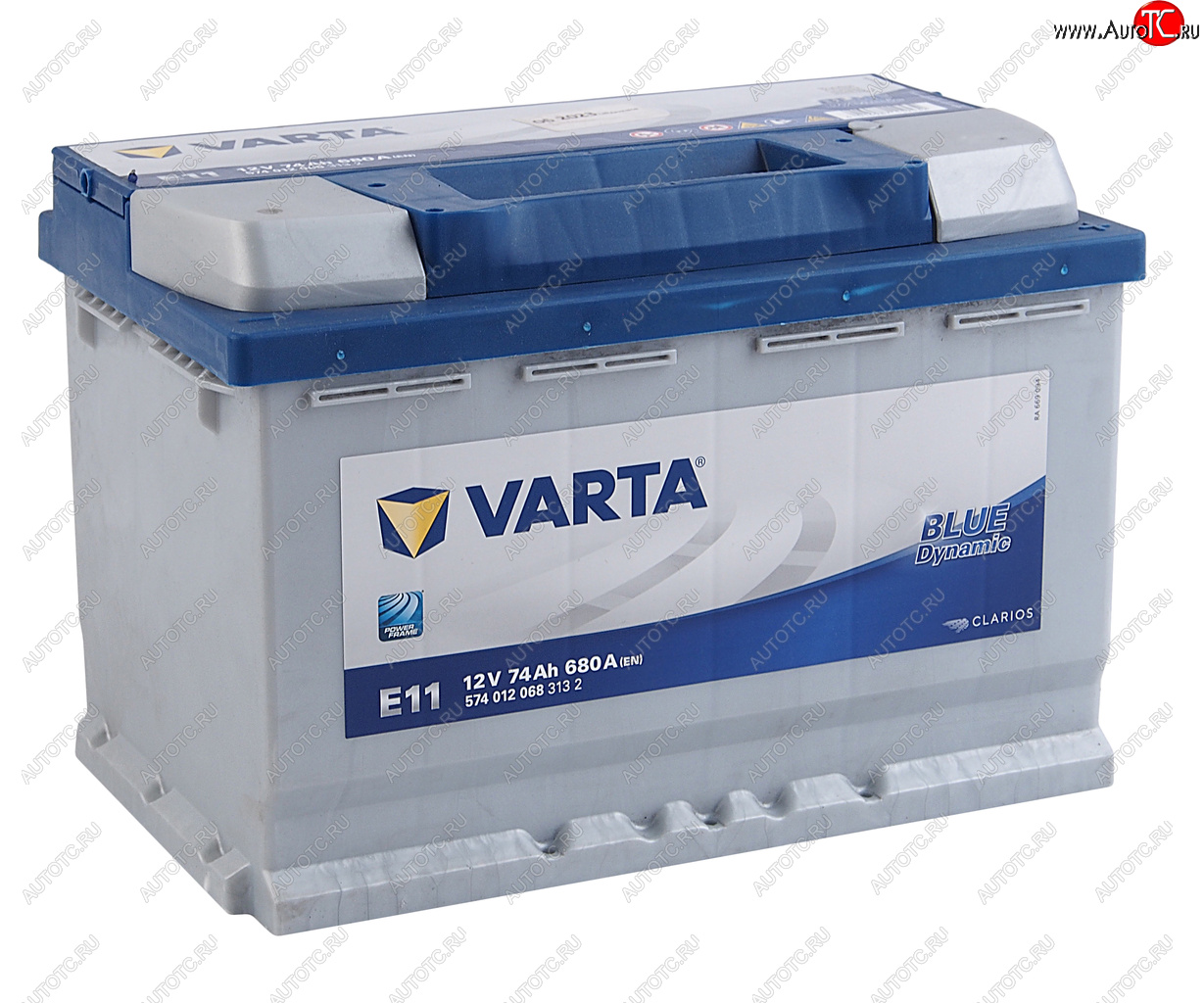 16 749 р. Аккумулятор VARTA Blue Dynamic 74Ач обратная полярность VARTA 6ст74(0) е11  с доставкой в г. Вологда