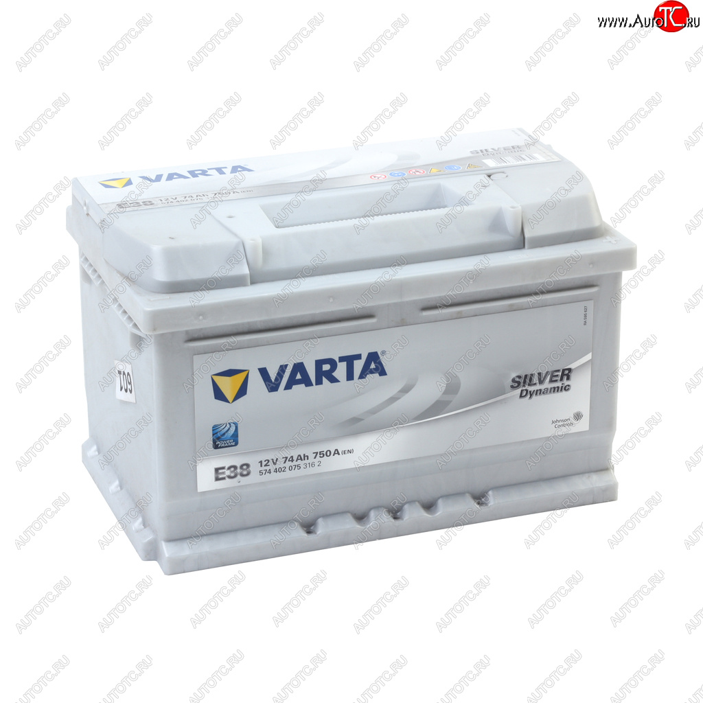 17 999 р. Аккумулятор VARTA Silver Dynamic 74Ач обратная полярность, низкий VARTA 6ст74(0) e38  с доставкой в г. Вологда