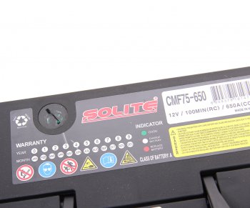 13 999 р. Аккумулятор SOLITE 75Ач боковые клеммы SOLITE 6ст75(1) cmf 75-650  с доставкой в г. Вологда. Увеличить фотографию 2