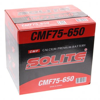 13 999 р. Аккумулятор SOLITE 75Ач боковые клеммы SOLITE 6ст75(1) cmf 75-650  с доставкой в г. Вологда. Увеличить фотографию 3