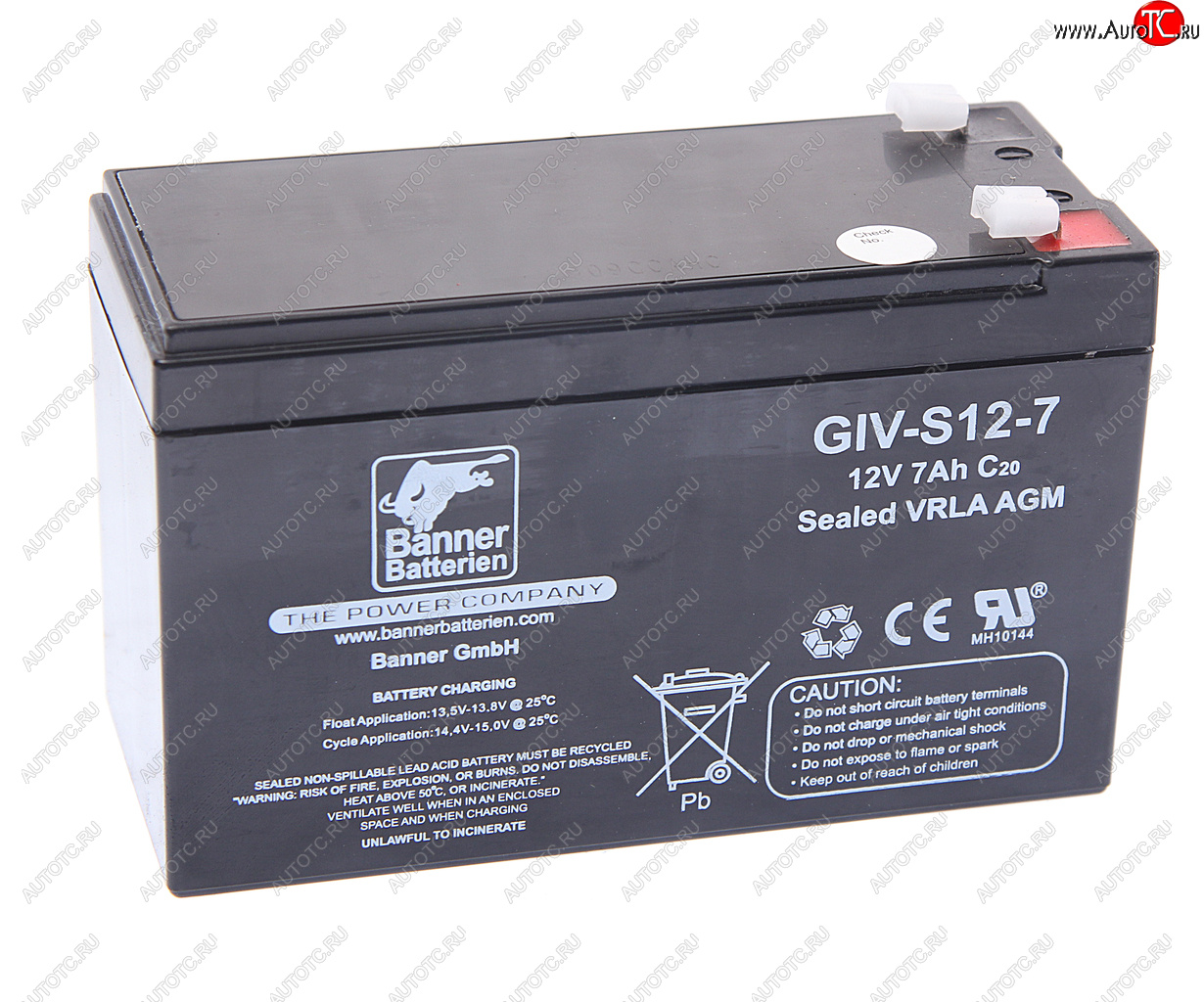 2 579 р. Аккумулятор BANNER GIV-S 7Ач BANNER 6ст7 giv-s 12-7  с доставкой в г. Вологда