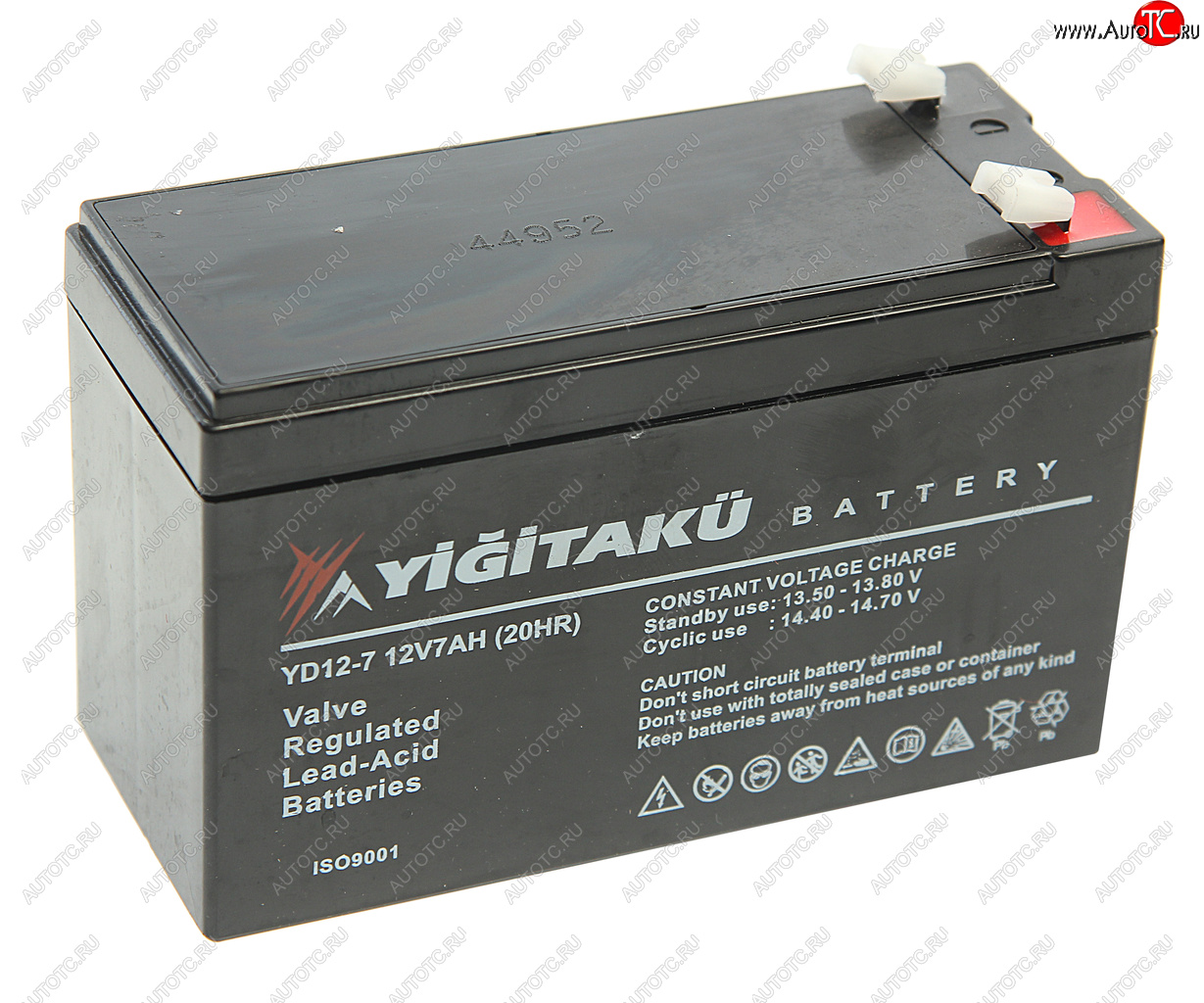 2 299 р. Аккумулятор YIGITAKU AGM 7Ач MACPOWER 6ст7 yd12-7  с доставкой в г. Вологда