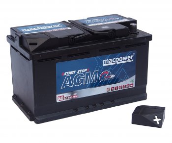 25 999 р. Аккумулятор MACPOWER AGM 80Ач обратная полярность MACPOWER 6ст80(0) 80agm58515  с доставкой в г. Вологда. Увеличить фотографию 2