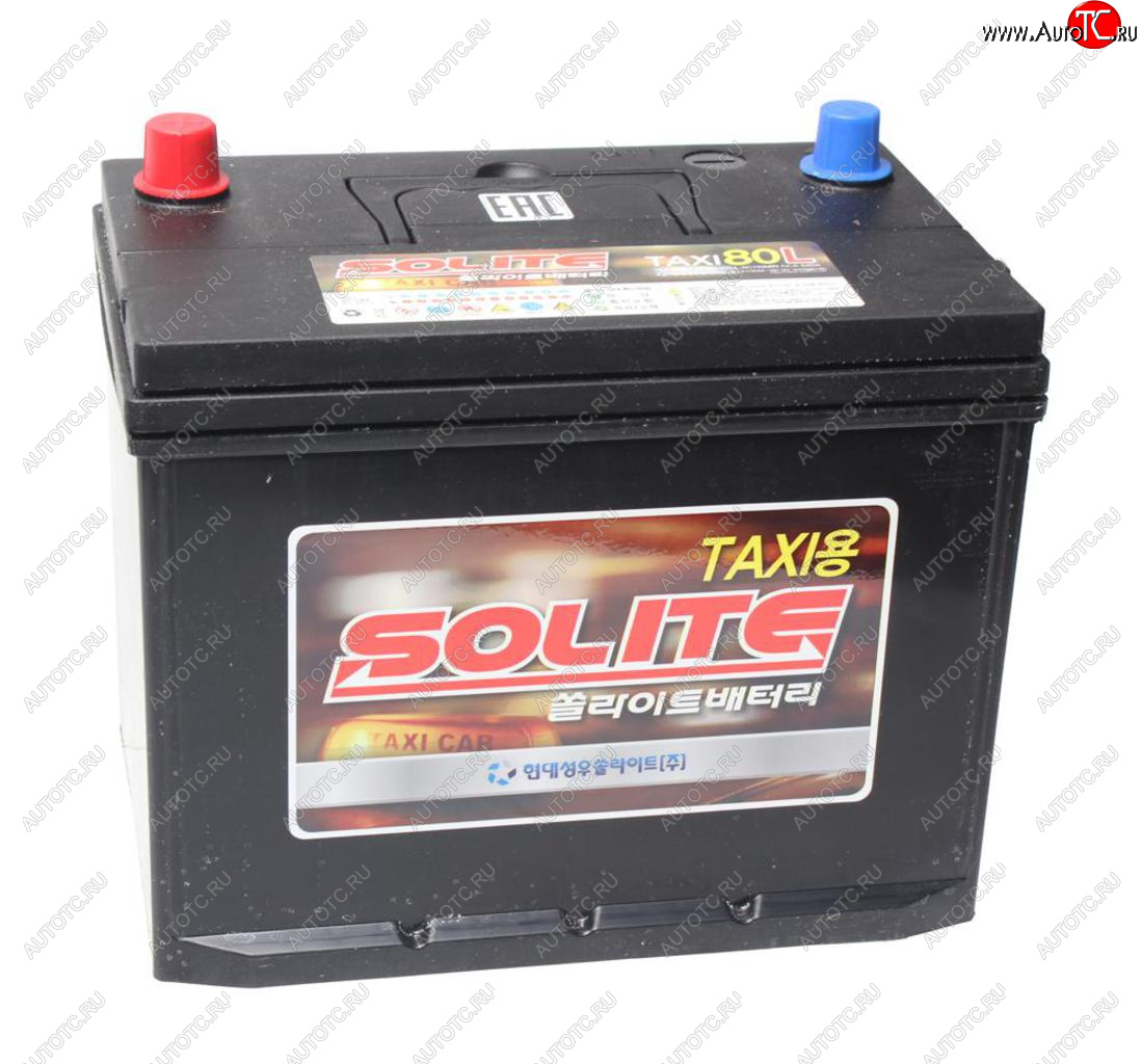 13 599 р. Аккумулятор SOLITE 80Ач обратная полярность SOLITE 6ст80(0) 90d26l taxi 80l  с доставкой в г. Вологда