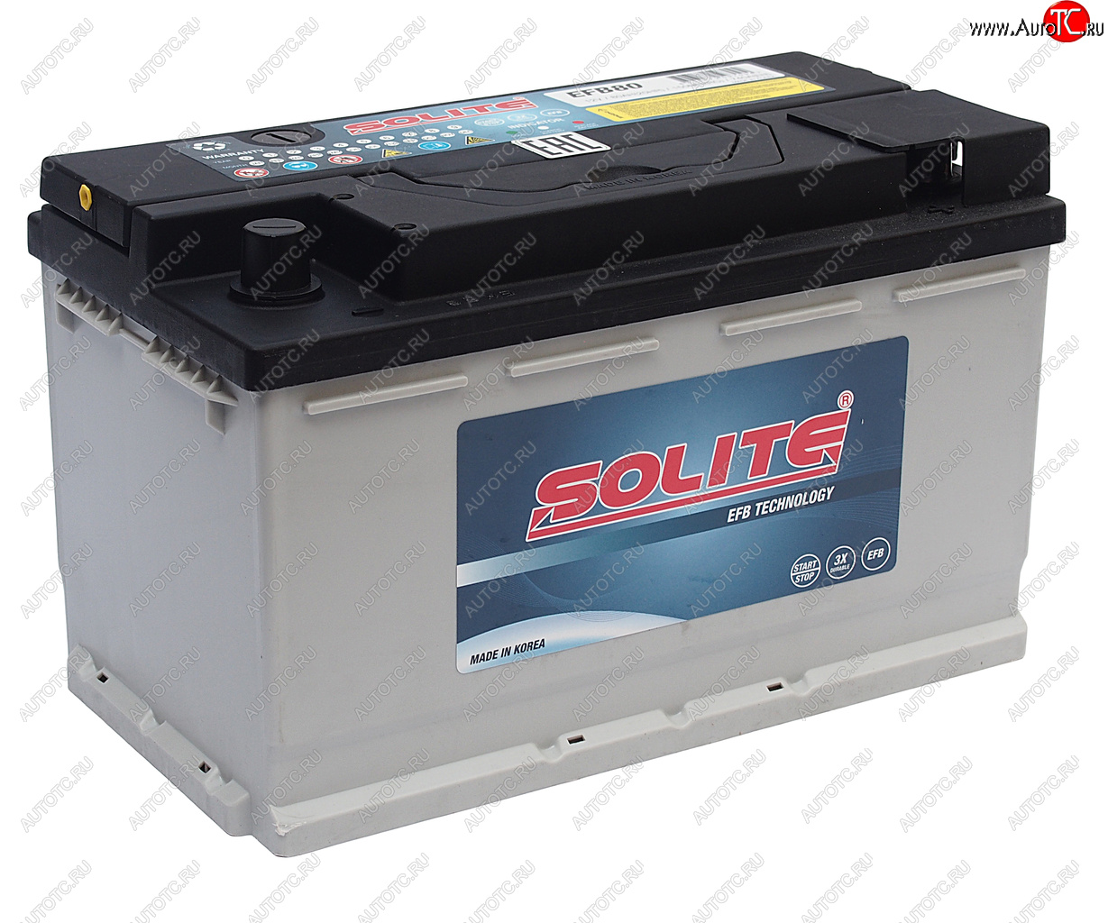 19 999 р. Аккумулятор SOLITE EFB 80Ач обратная полярность SOLITE 6ст80(0) efb80  с доставкой в г. Вологда