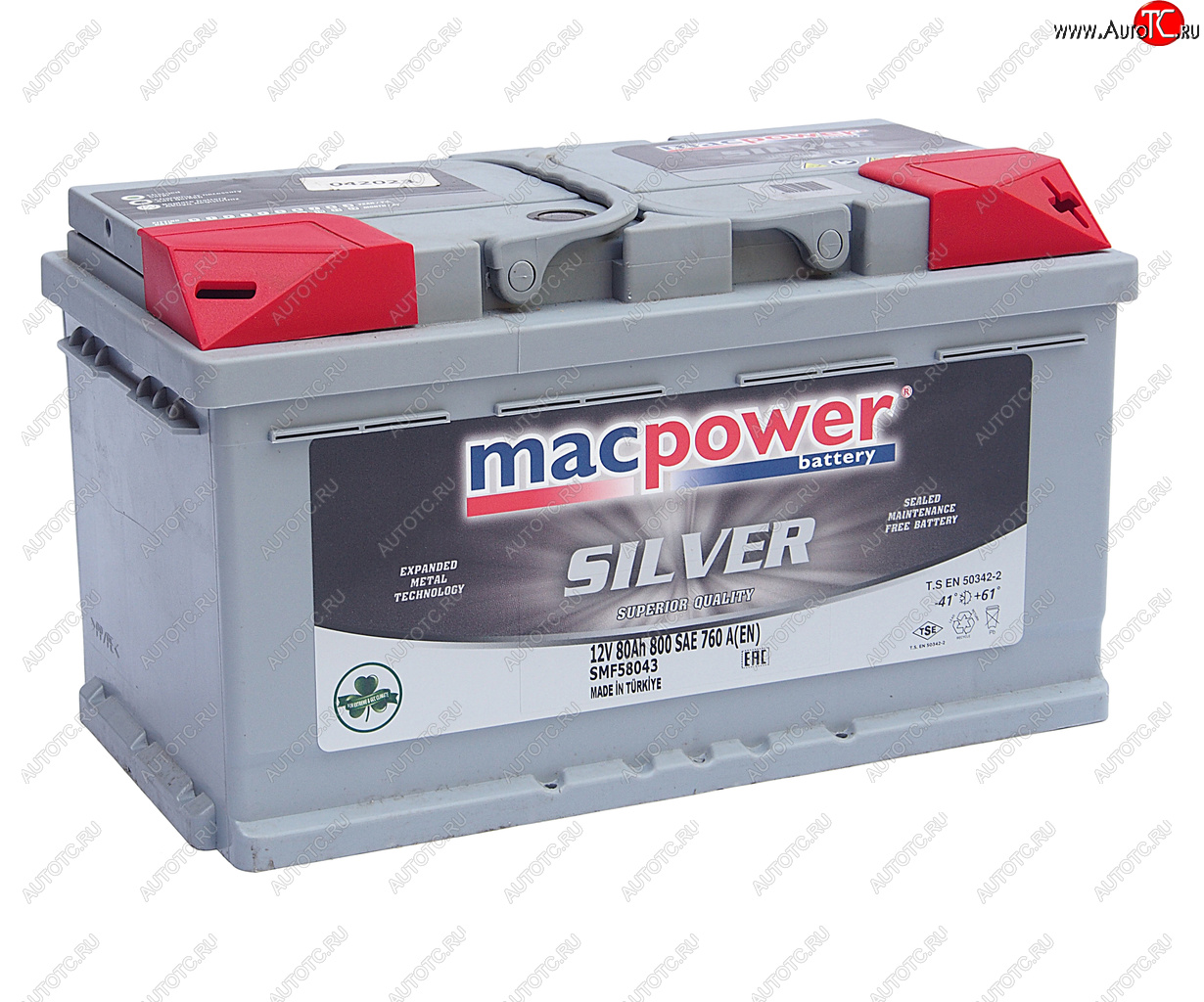 13 999 р. Аккумулятор MACPOWER 80Ач обратная полярность,низкий MACPOWER 6ст80(0) smf58827(58043)  с доставкой в г. Вологда
