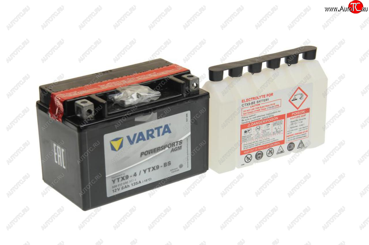4 899 р. Аккумулятор VARTA MOTO AGM 8Ач VARTA 6ст8 508 012 008 (ytx9-4(bs))  с доставкой в г. Вологда