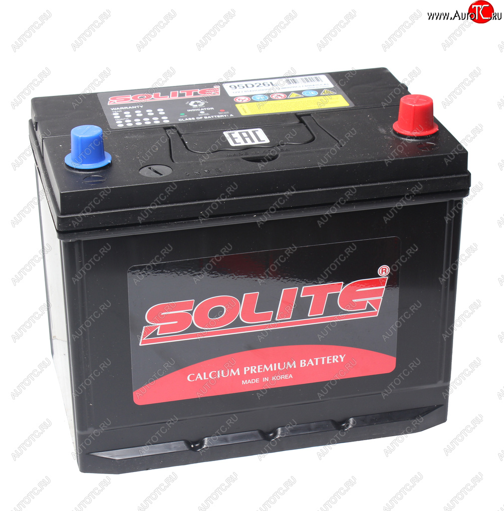 13 599 р. Аккумулятор SOLITE 85Ач обратная полярность SOLITE 6ст85(0) 95d26l  с доставкой в г. Вологда