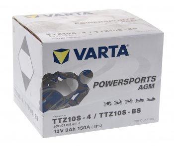 6 949 р. Аккумулятор VARTA MOTO AGM 8Ач VARTA 6ст8 ttz10s-4(bs)  с доставкой в г. Вологда. Увеличить фотографию 2