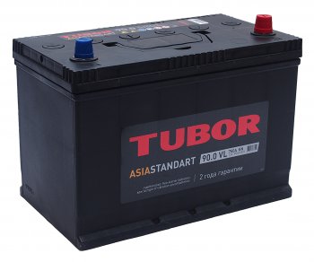 Аккумулятор TUBOR Asia Standart 90Ач обратная полярность TUBOR 6ст90(0) d31l
