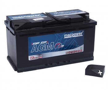 28 599 р. Аккумулятор MACPOWER AGM 95Ач обратная полярность MACPOWER 6ст95(0) 95agm69616  с доставкой в г. Вологда. Увеличить фотографию 2