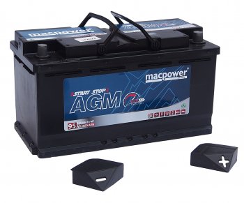 28 599 р. Аккумулятор MACPOWER AGM 95Ач обратная полярность MACPOWER 6ст95(0) 95agm69616  с доставкой в г. Вологда. Увеличить фотографию 3