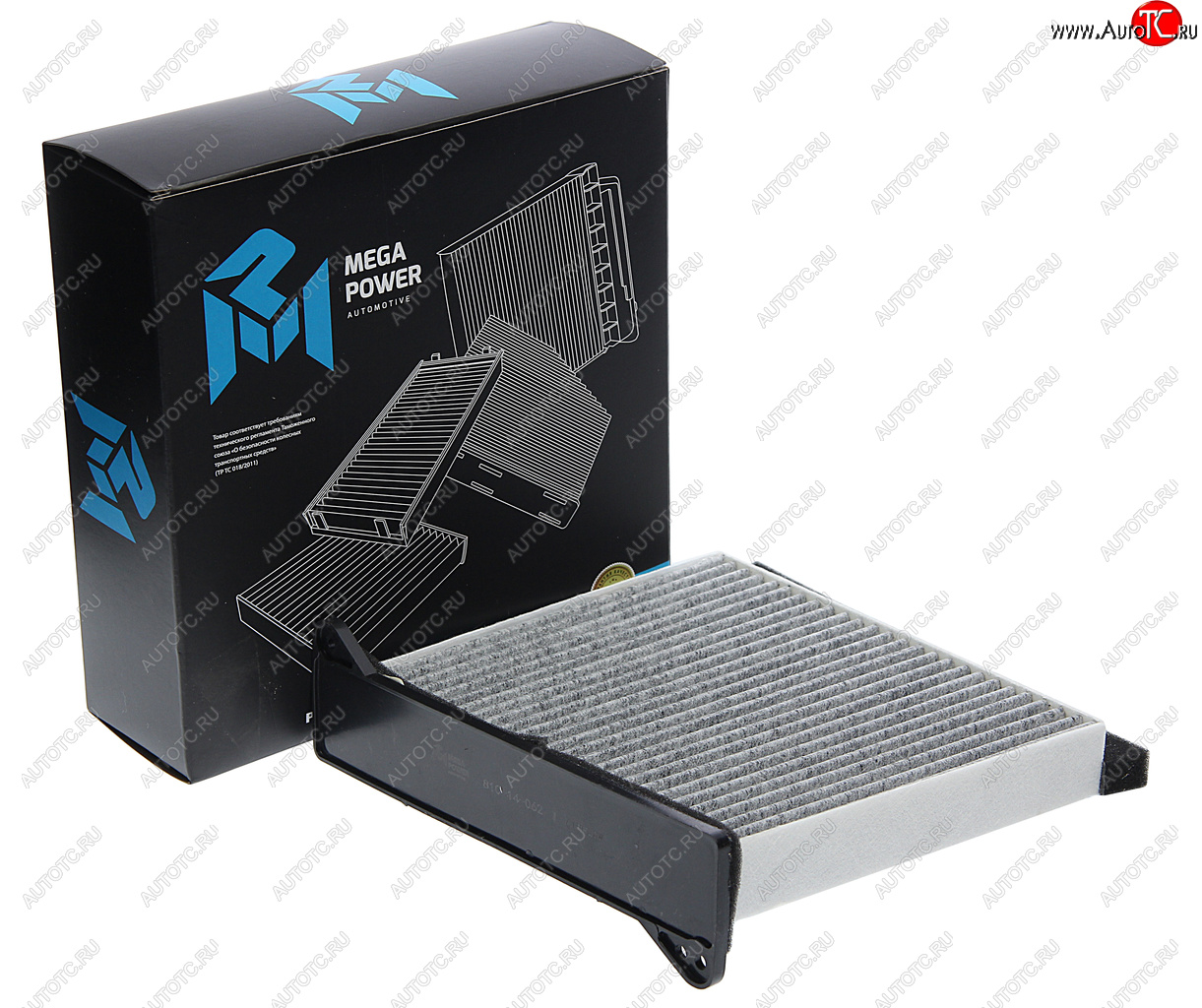 529 р. Фильтр воздушный салона MITSUBISHI Lancer угольный MEGAPOWER MEGAPOWER 810-14-062  с доставкой в г. Вологда