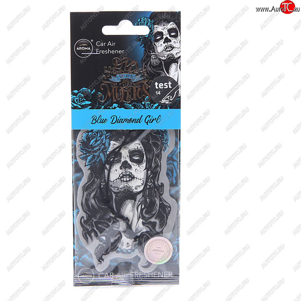 157 р. Ароматизатор подвесной пластина (blue diamond girl) Dia De Los Muertos AROMA CAR AROMA CAR 83116  с доставкой в г. Вологда