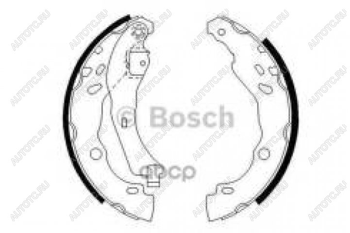 3 069 р. Колодки тормозные задние барабанные (4шт.) BOSCH Renault Clio BB дорестайлинг, хэтчбэк 5 дв. (1998-2002)  с доставкой в г. Вологда